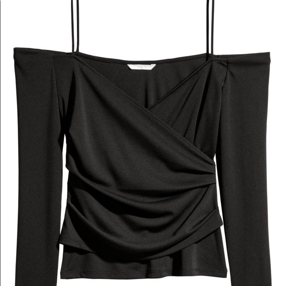 NWT H&M Black Off Shoulder Top